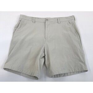 Vineyard Vines Shorts Mens 35 Beige Stretch Performance Golf Hybrid Chino 8"